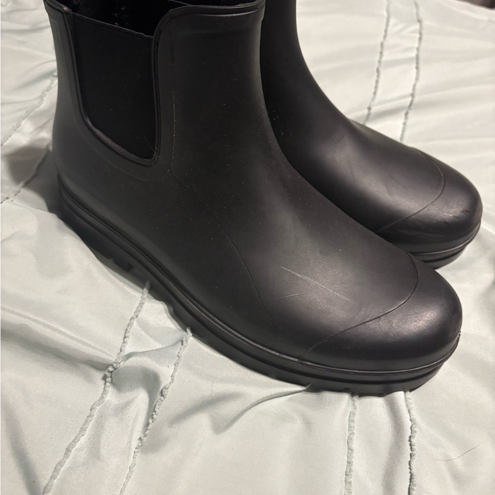 Black Ankle Rain Boots